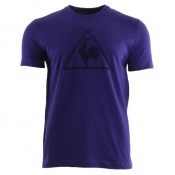 Le Coq Sportif Abrito Tee Ss M Ultra Blue Violet T-Shirts Manches Courtes Homme Escompte En Lgine 